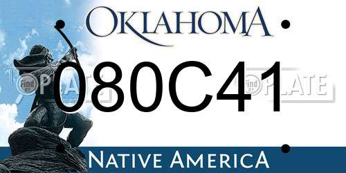 080C41 Oklahoma License Plate