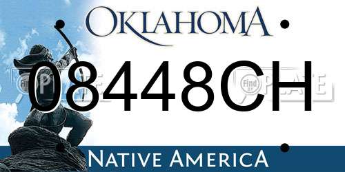 08448CH Oklahoma License Plate