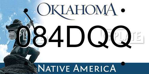 084DQQ Oklahoma License Plate