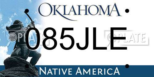 085JLE Oklahoma License Plate
