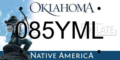 085YML Oklahoma License Plate