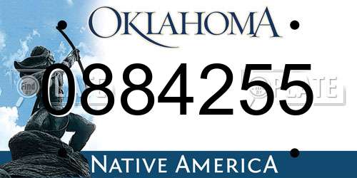 0884255 Oklahoma License Plate