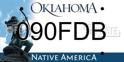 090FDB Oklahoma License Plate