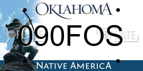 090FOS Oklahoma License Plate