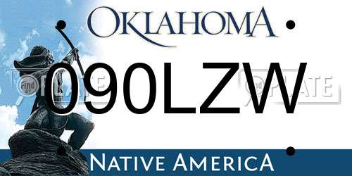 090LZW Oklahoma License Plate