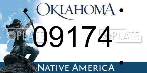 09174 Oklahoma License Plate