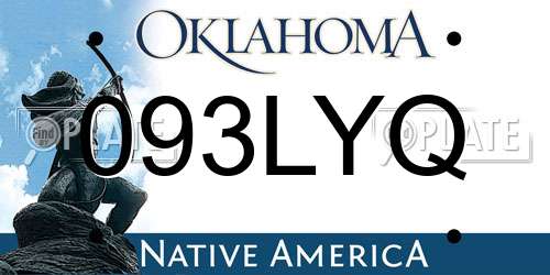 093LYQ Oklahoma License Plate