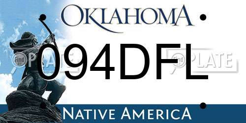 094DFL Oklahoma License Plate