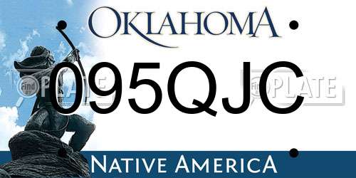 095QJC Oklahoma License Plate
