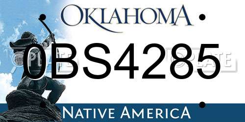 0BS4285 Oklahoma License Plate