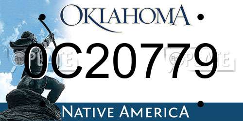 0C20779 Oklahoma License Plate