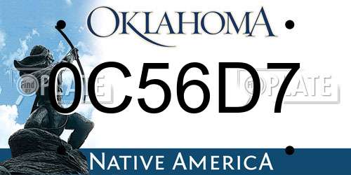 0C56D7 Oklahoma License Plate