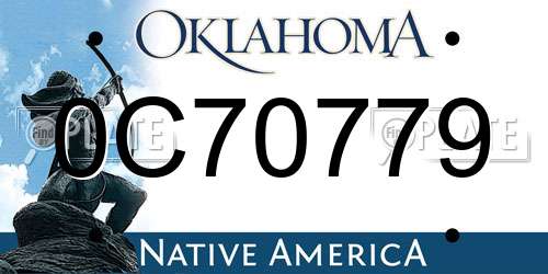 0C70779 Oklahoma License Plate