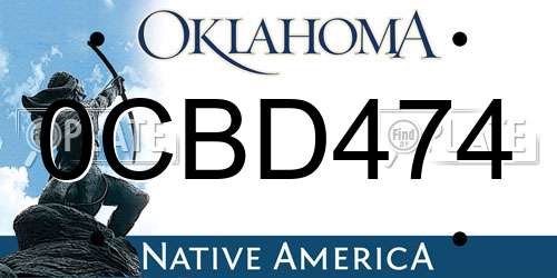 0CBD474 Oklahoma License Plate