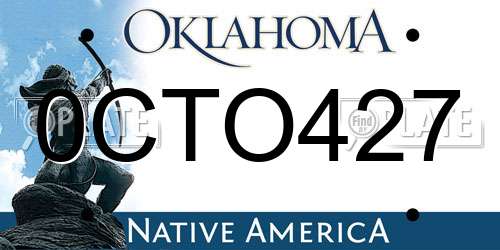0CTO427 Oklahoma License Plate