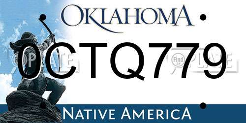 0CTQ779 Oklahoma License Plate