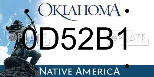 0D52B1 Oklahoma License Plate