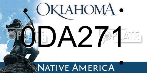0DA271 Oklahoma License Plate