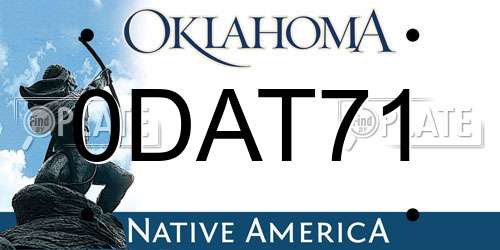 0DAT71 Oklahoma License Plate