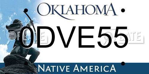 0DVE55 Oklahoma License Plate