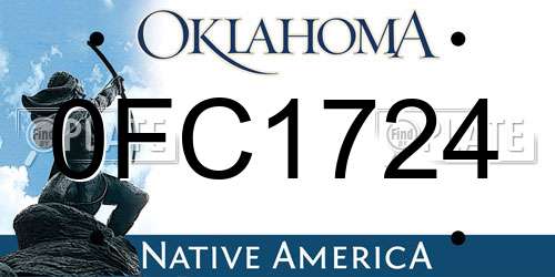 0FC1724 Oklahoma License Plate