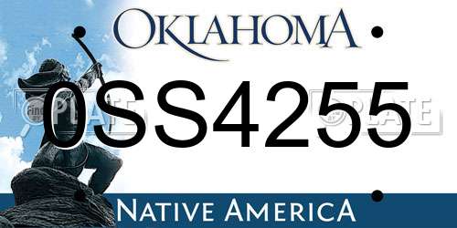 0SS4255 Oklahoma License Plate