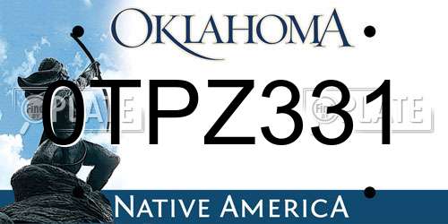 0TPZ331 Oklahoma License Plate