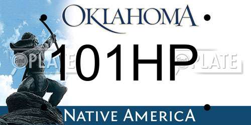 101HP Oklahoma License Plate