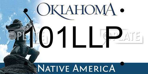 101LLP Oklahoma License Plate