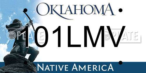 101LMV Oklahoma License Plate
