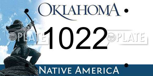 1022 Oklahoma License Plate