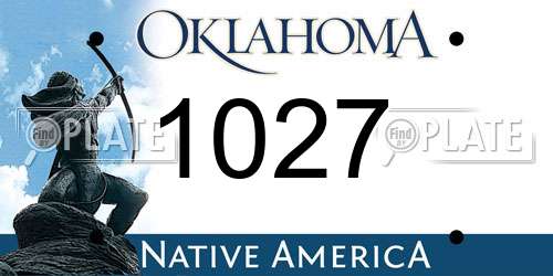 1027 Oklahoma License Plate