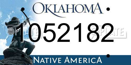 1052182 Oklahoma License Plate