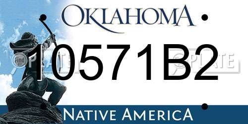 10571B2 Oklahoma License Plate