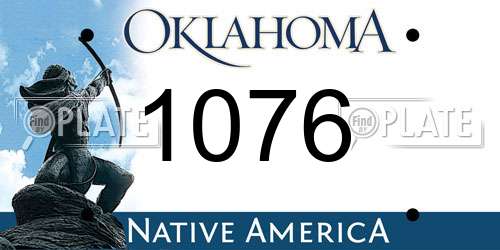 1076 Oklahoma License Plate