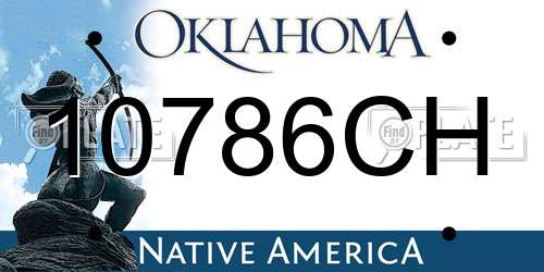 10786CH Oklahoma License Plate