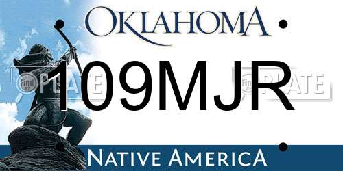 109MJR Oklahoma License Plate