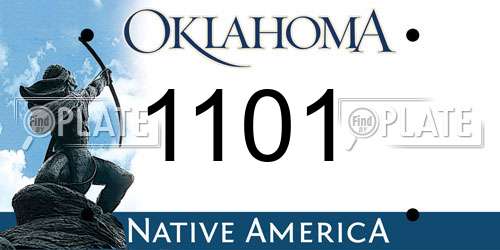 1101 Oklahoma License Plate