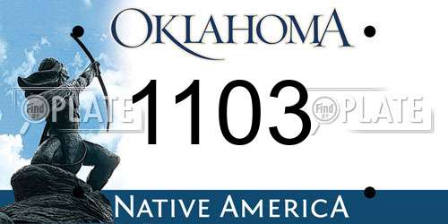 1103 Oklahoma License Plate