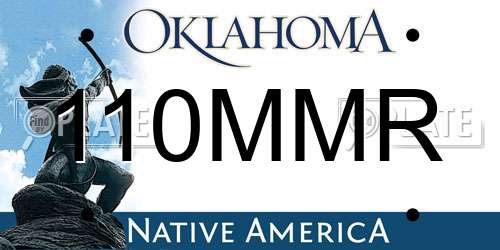 110MMR Oklahoma License Plate