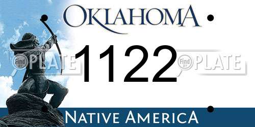 1122 Oklahoma License Plate