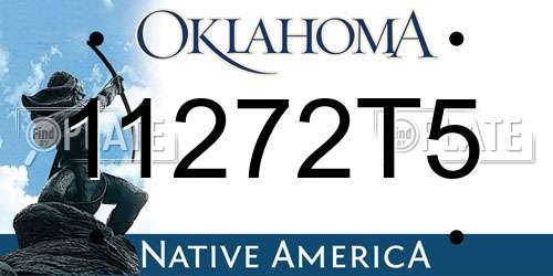 11272T5 Oklahoma License Plate
