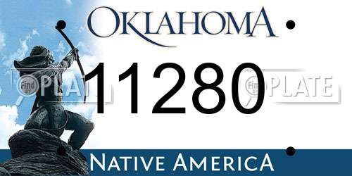 11280 Oklahoma License Plate