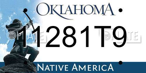 11281T9 Oklahoma License Plate