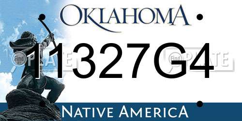 11327G4 Oklahoma License Plate