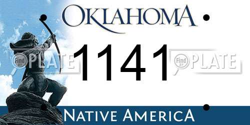 1141 Oklahoma License Plate