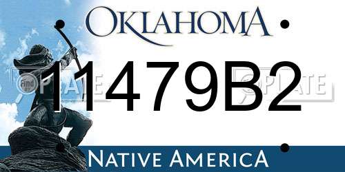 11479B2 Oklahoma License Plate