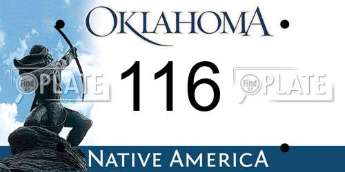 116 Oklahoma License Plate