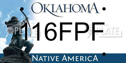 116FPF Oklahoma License Plate