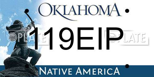 119EIP Oklahoma License Plate